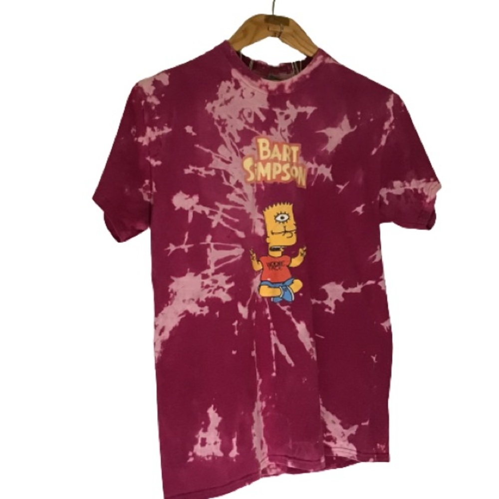 Tie dye pink Simpson t-shirt, M